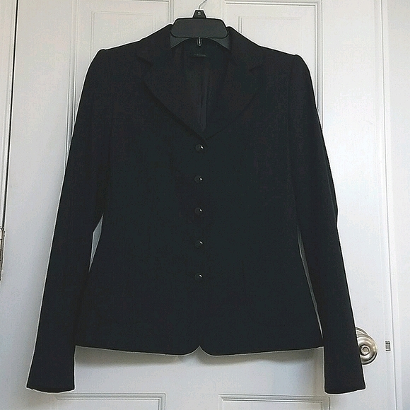 Elie Tahari Jackets & Blazers - Elie Tahari Black Suit Jacket Blazer Virgin Wool 6